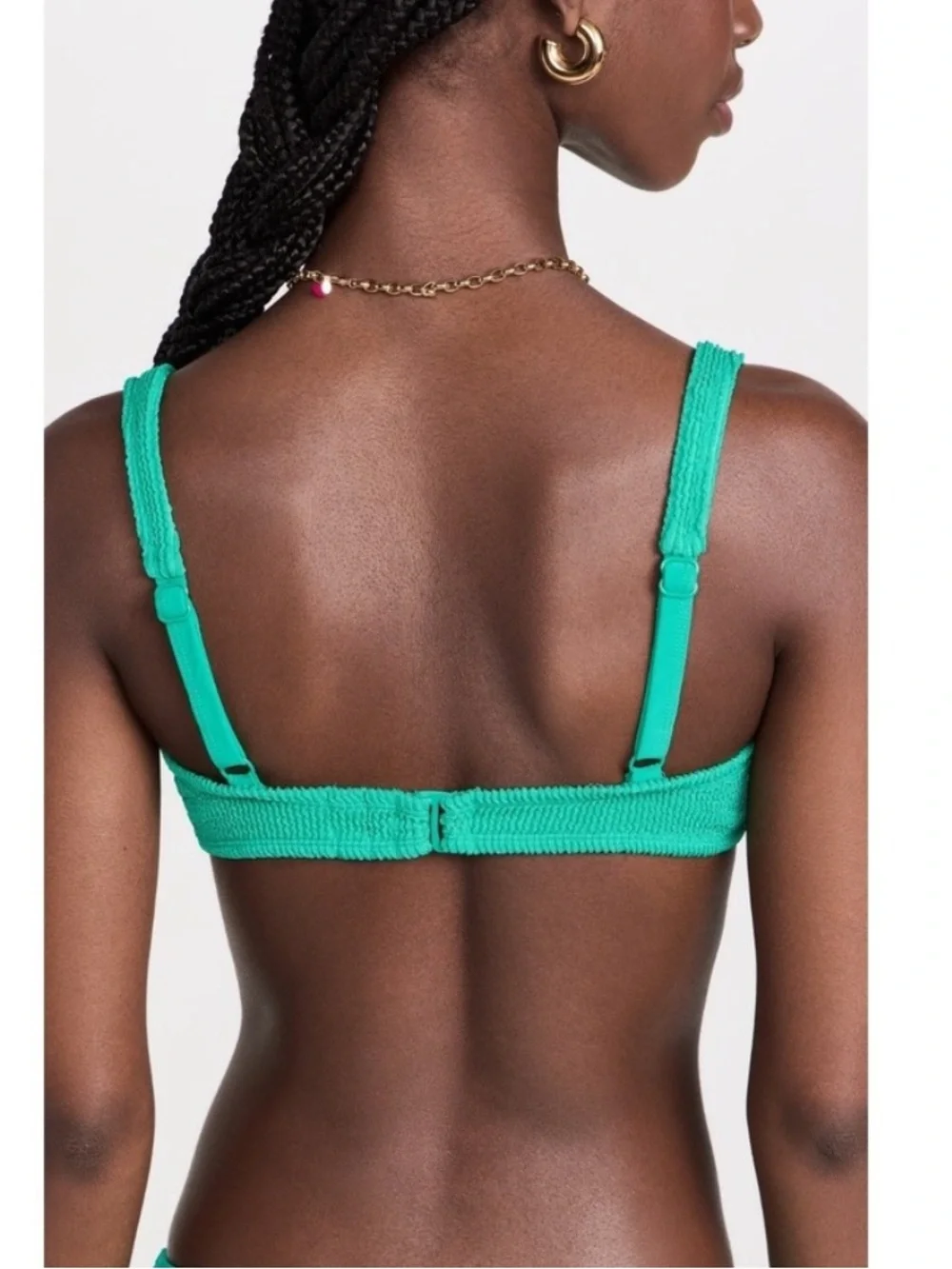 Good American Ribbed Underwire Bralette — Green